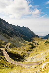 在罗马尼亚的风景 Transfagarasan 公路