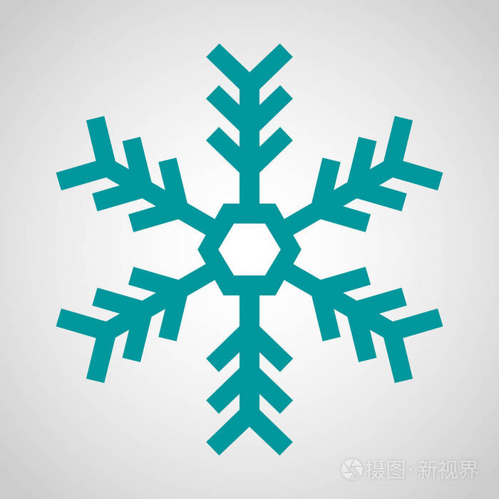 蓝色雪花图标-圣诞,冬天冷