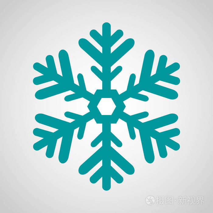 蓝色雪花图标-圣诞,冬天冷照片-正版商用图片0zcvua-摄图新视界