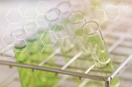 科学实验 实验室设备和试管科学概念