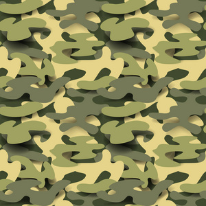 无缝迷彩图案.卡其纹理, 矢量插图.迷彩打印背景.