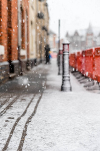 大雪覆盖了英格兰的街道