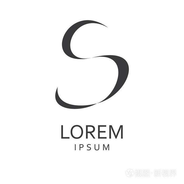 s 字母标志.矢量图标