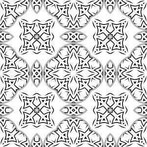 抽象的马赛克图案。几何元素的规则装饰品。无缝矢量平铺在东 大马士革 伊斯兰风格的纹理图案