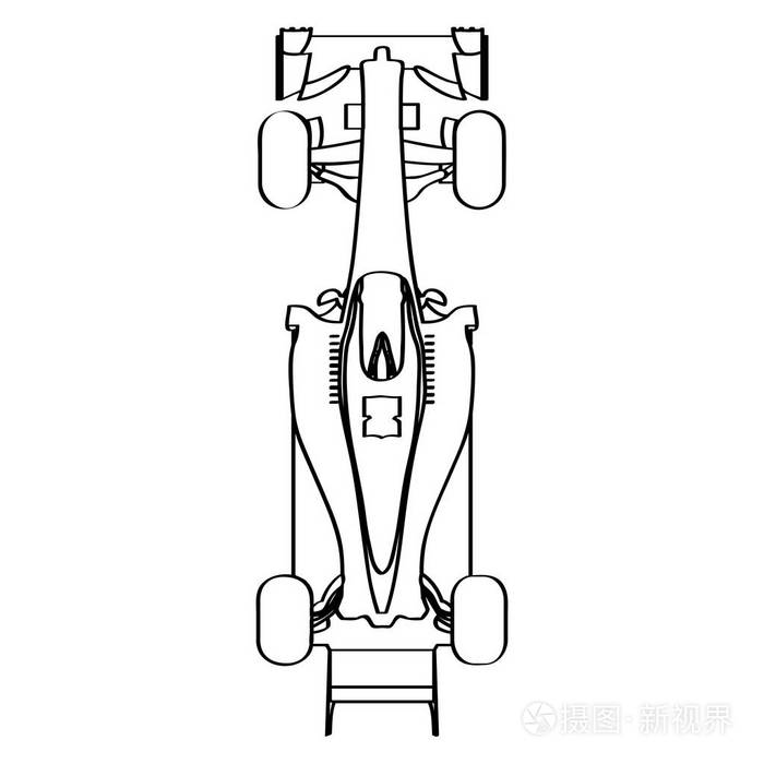 顶视图的一辆赛车
