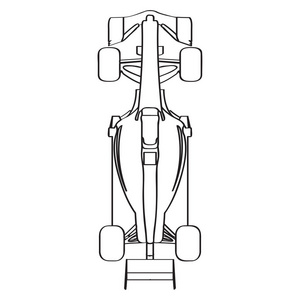 顶视图的一辆赛车图片