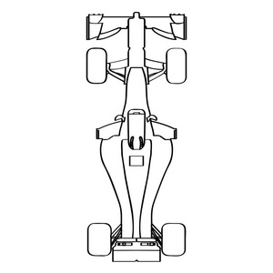 顶视图的一辆赛车