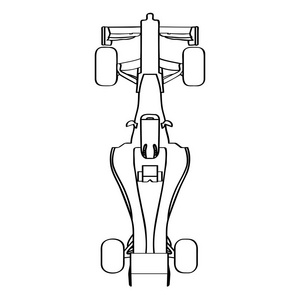 顶视图的一辆赛车