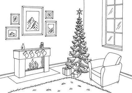 壁炉涂鸦图片-壁炉涂鸦素材-壁炉涂鸦插画-摄图新视界
