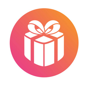 礼物彩色粗略图标彩色梯度圣诞假期礼物盒的图标,照片