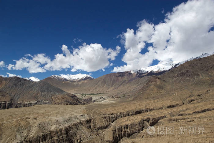 在拉达克印度努布拉河谷景观