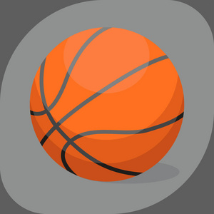 篮球球活动休闲运动象征团队游戏橙色橡胶运动器材。矢量图