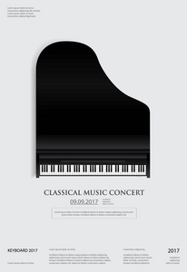 音乐钢琴海报背景模板图片