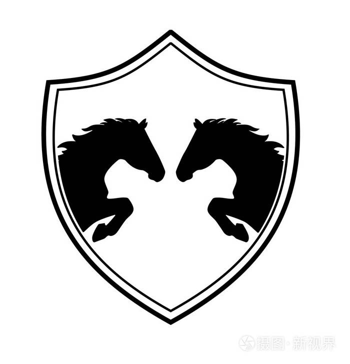 老式会徽用两匹马的图片
