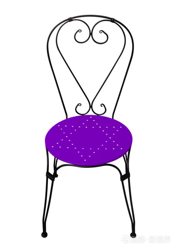 伪造的椅子紫罗兰色的座位