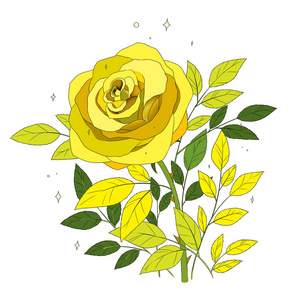 卡通童话玫瑰儿童插图摄影图