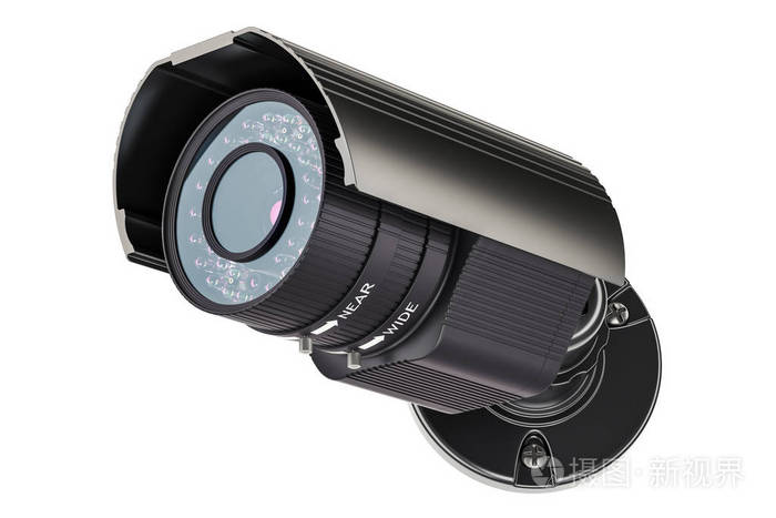 安防监控镜头,3d 渲染