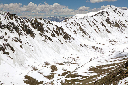 从 Khardung 通行证，印度拉达克山脉