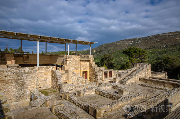 国王米诺斯在希腊克里特岛的克诺索斯宫殿