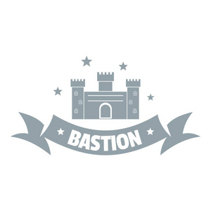 建筑堡垒 logo,简单的灰色风格照片