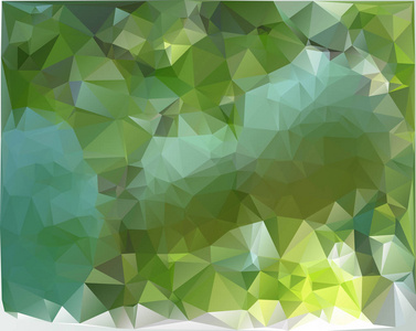 抽象的低聚背景中绿颜色的三角形
