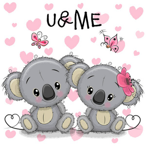 两个无尾熊图片