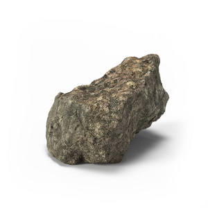 孤立的 3d 渲染的白色背景上的大石头石头