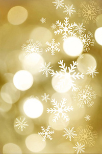 金色的模糊散景灯圣诞和新年的庆祝活动