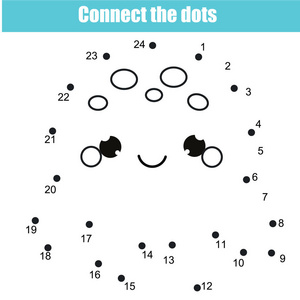 连接圆点儿童教育绘画游戏.点到点的数字游戏为孩子.