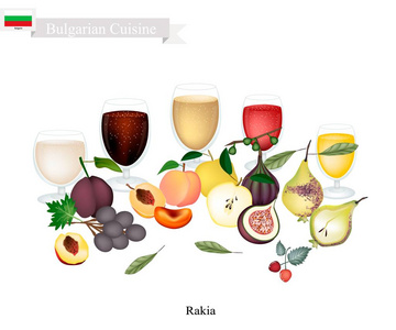 梅子或水果白兰地 受欢迎的饮料，在保加利亚语