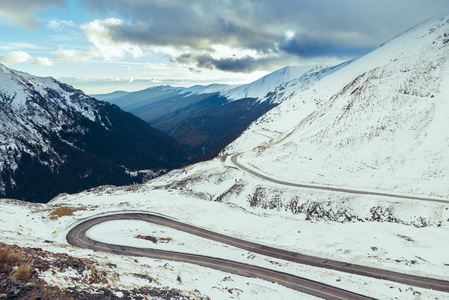 在特兰西瓦尼亚罗马尼亚 Transfagarasan 路