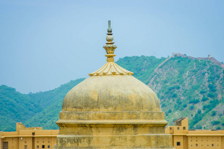 美丽的景色，穹顶的琥珀堡附近拉贾斯坦邦，印度斋浦尔