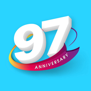 b9797周年纪念庆典标志, 生日矢量设计字母和数字标识 h9797年周年