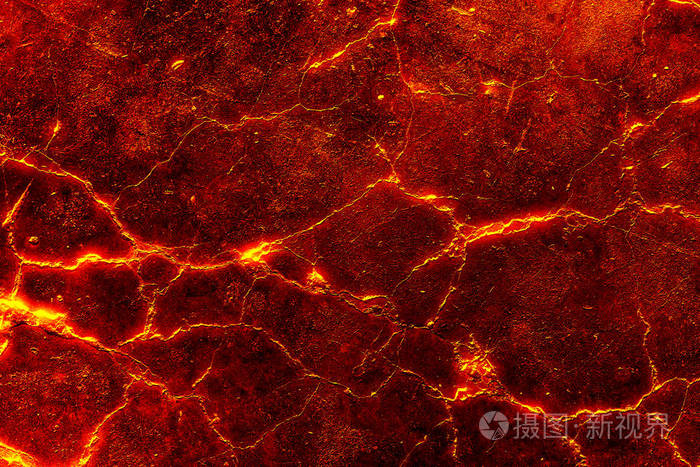 热红破解地面纹理后喷发