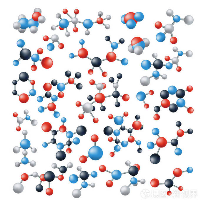 分子生物学细胞结构 dna 矢量神经元科学技术分子矢量图