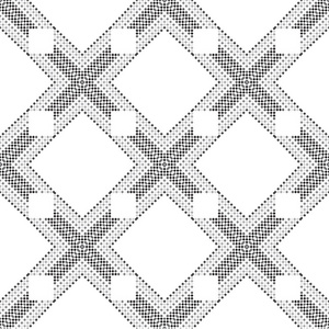 从对比的颜色的小方块中创建一个严格的几何装饰。黑色和白色无缝模式