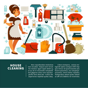 房子清洁服务宣传横幅图片