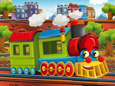 火车站卡通图片