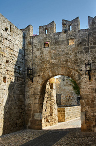 中世纪城堡的大门