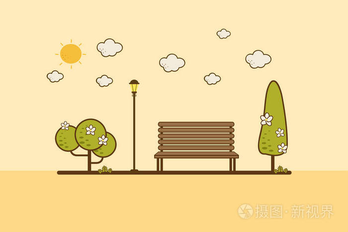 在城市的公共公园