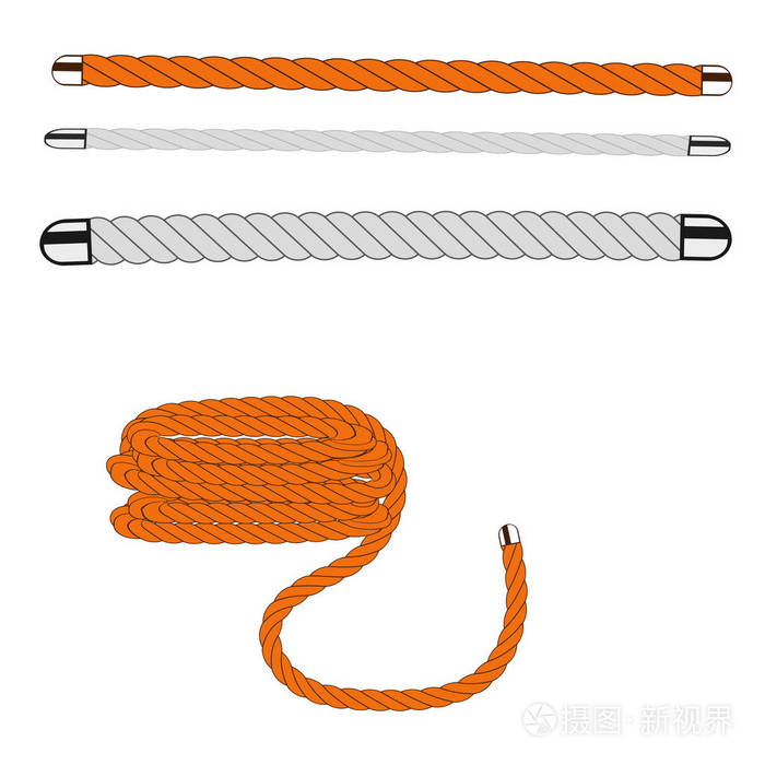 绳子的集合.装饰的元素.矢量图插画-正版商用图片0zijuq-摄图新视界