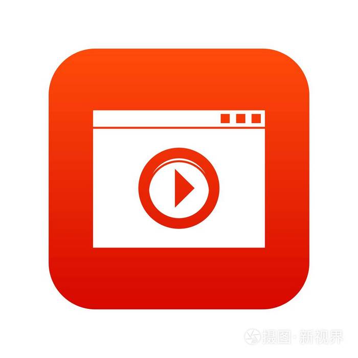视频播放器图标数字红