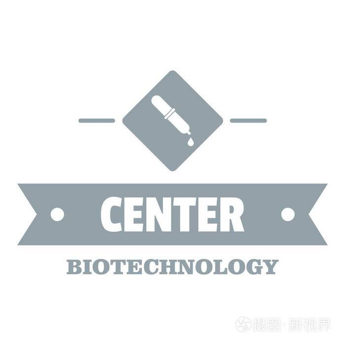 生物学中心 logo，简单的灰色风格