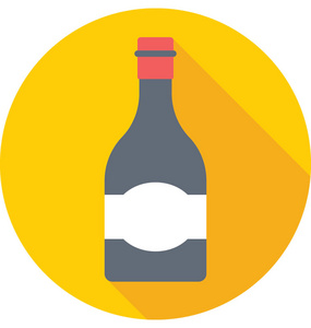 酒瓶矢量图标图片