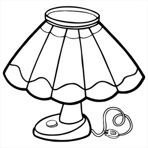 矢量图的卡通小夜灯在白色的背景小夜灯泡 led 和