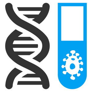 高科技微生物学平面矢量图标照片