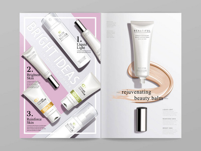 化妆品宣传册设计图片