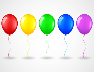 生日气球的矢量插图