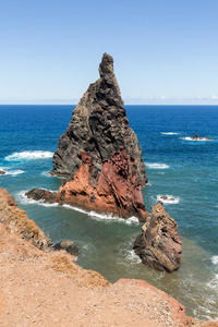 在蓬圣洛伦索，东部地区的葡萄牙马德拉岛的美丽风景