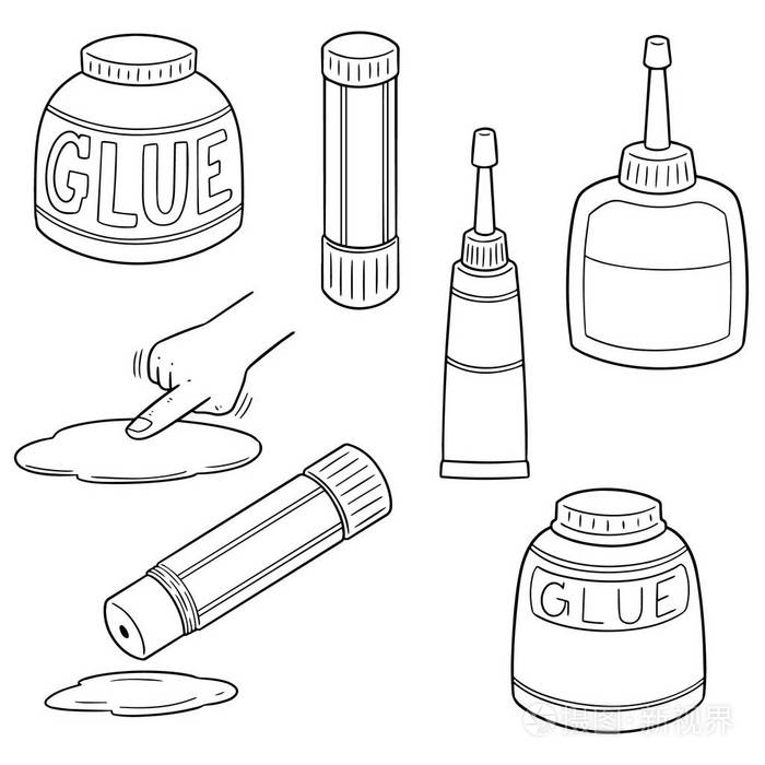 向量集的胶水插画-正版商用图片0zjbkt-摄图新视界